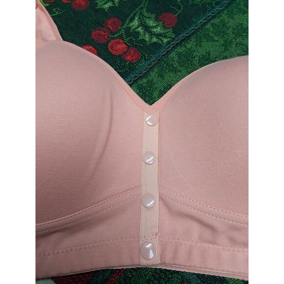Daisy Bar for women Front Button Closure Cotton Full Back Support Peach Size 5XL - Picture 4 of 4